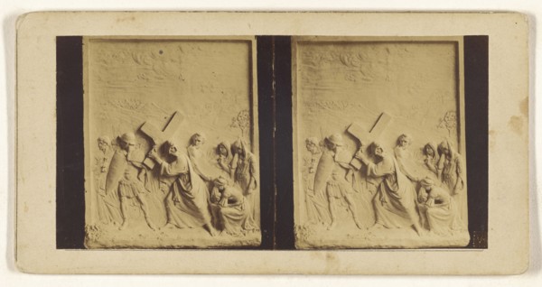 Jesus console les filles d'Israel qu'ile suivant; French; about 1860; Albumen silver print