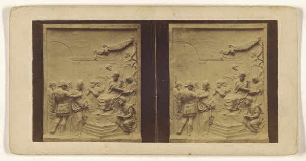1 er Station. Jesus est condamme a mort; French; about 1860; Albumen silver print