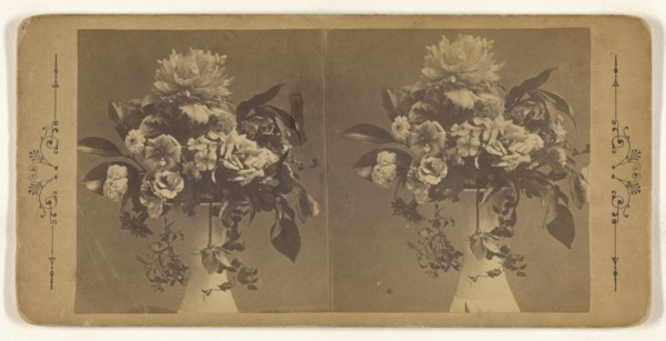 Flower arrangement; about 1870; Albumen silver print