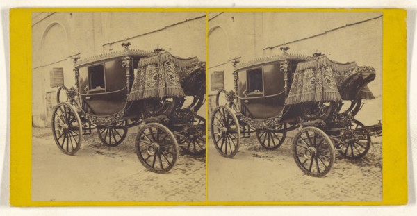 Carrosse de Gemi-Dala de S.S. Pie IX, Rome, about 1870; Albumen silver print