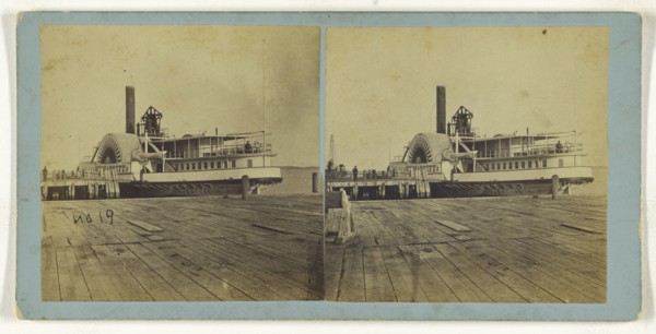 Paddleboat  Monohansett; American; about 1870; Albumen silver print