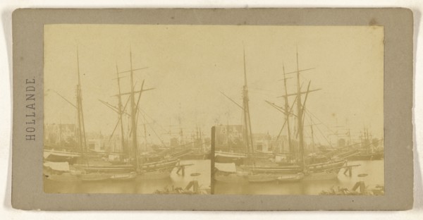 Vues Des Docks a Amsterdam; about 1870; Albumen silver print