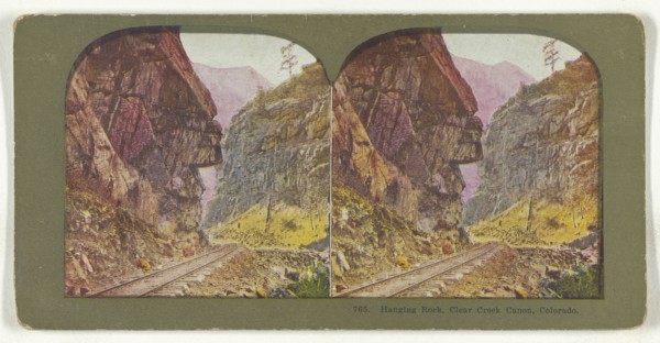 Hanging Rock, Clear Creek Canon, Colorado; American; about 1900; Color Photomechanical