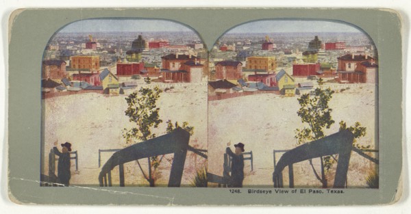 Bird's Eye View of El Paso, Texas; American; about 1900; Color Photomechanical