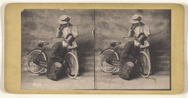 Being Blown Up; about 1890; Collotype