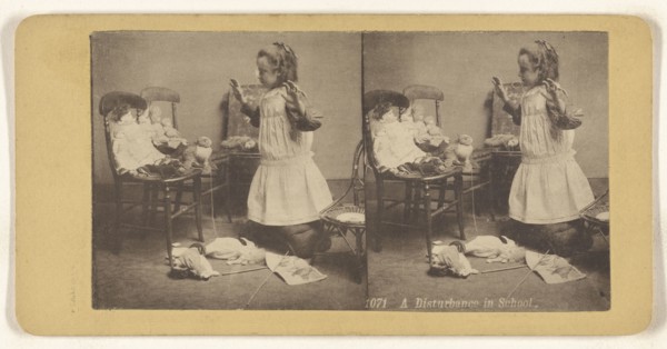 A Disturbance in School; about 1890; Collotype