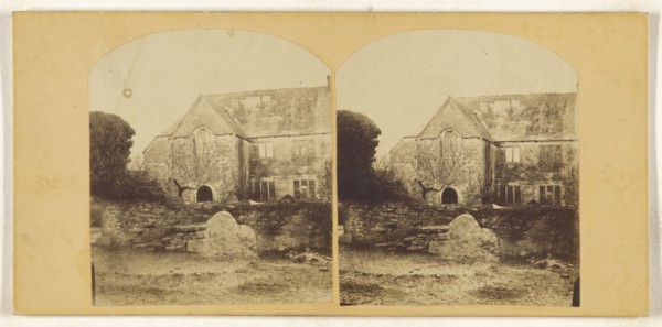 Fardel. The house in which Sir W. Raleigh was, not, born; British; about 1860; Albumen silver print