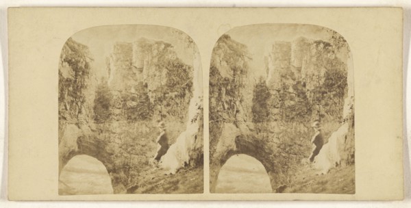 View from interior of Reynard's Cave, Dovedale; British; about 1860; Albumen silver print