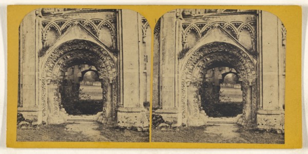 Norman Doorway, Glastonbury Abbey; British; about 1860; Albumen silver print