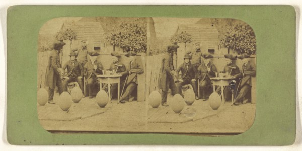 Greenwich Pensioners, England; British; about 1860; Albumen silver print