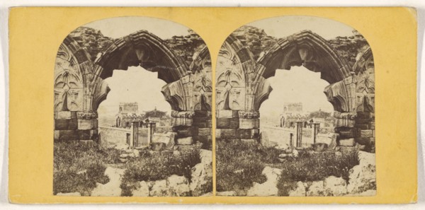 Whitby Abbey - View thro' West Door; British; about 1860; Albumen silver print
