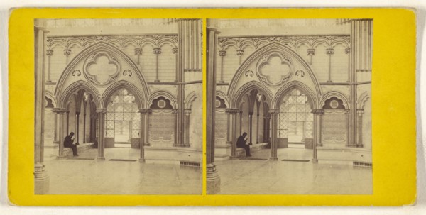 Salisbury Cathedral - Entrance to the Chapter House; British; about 1860; Albumen silver print