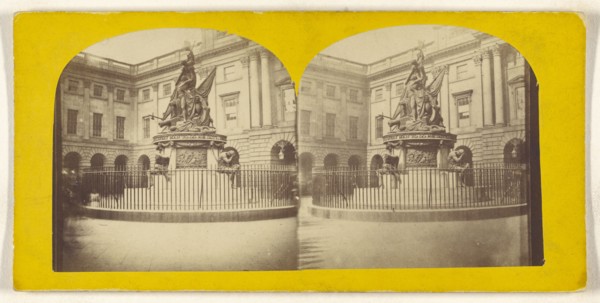 Nelson Monument; British; about 1870; Albumen silver print