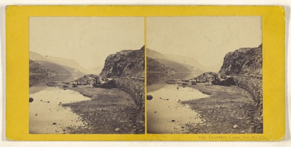 Llanberis Lakes, from Pen Llyn; British; about 1865; Albumen silver print
