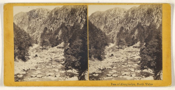 Pass of Aberglaslyn, North Wales; British; about 1865; Albumen silver print