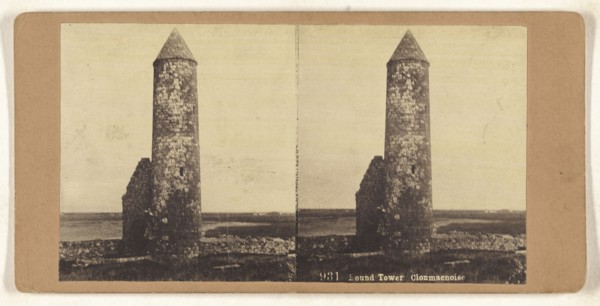 Round Tower. Clonmacnoise; British; about 1865; Collotype