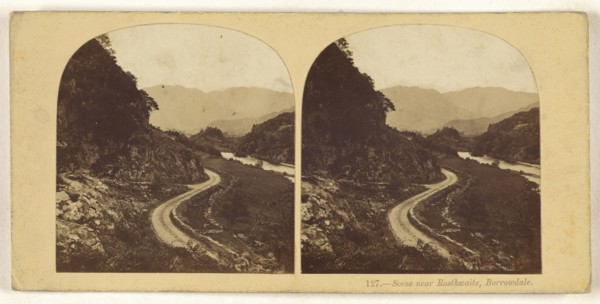 Scene near Rosthwaite, Borrowdale; British; about 1860; Albumen silver print