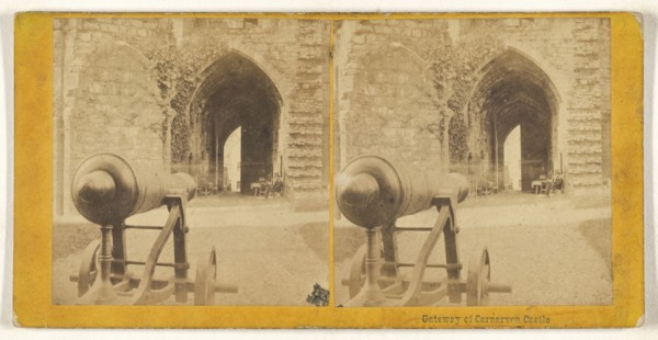 Gateway of Carnarven Castle; British; about 1865; Albumen silver print