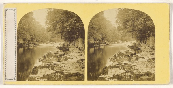 River scene; British; about 1860; Albumen silver print