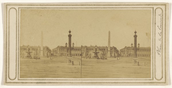 Place de la Concorde; French; 1860s; Albumen silver print