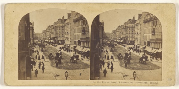Rue de Rivoli, a Paris. , French; 1860s; Albumen silver print