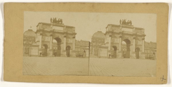 Carrousel; French; 1860s; Albumen silver print