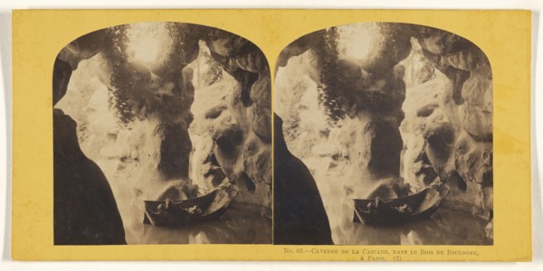 Caverne de la Cascade, dans Le Bois de Boulogne, a Paris; French; 1860s; Albumen silver print
