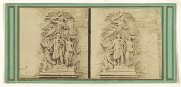 Bas-relief de l'arc de l'etoile; French; about 1865; Albumen silver print