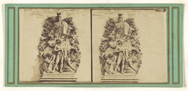 La paix. Bas-relief - Arc de l'Etoile; French; about 1865; Albumen silver print