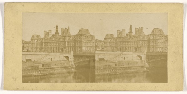 Hotel de Ville; French; about 1865; Albumen silver print