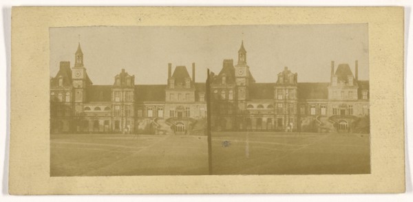 Chateau de Fontainebleu; French; about 1865; Albumen silver print