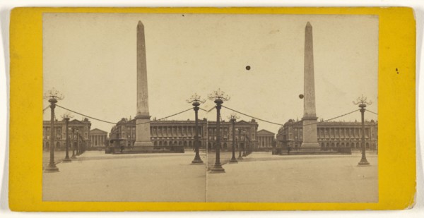 Place de la Concorde; French; about 1865; Albumen silver print
