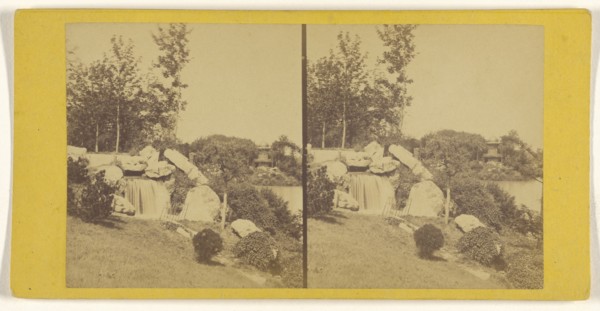 Bois de Boulogne; French; about 1865; Albumen silver print