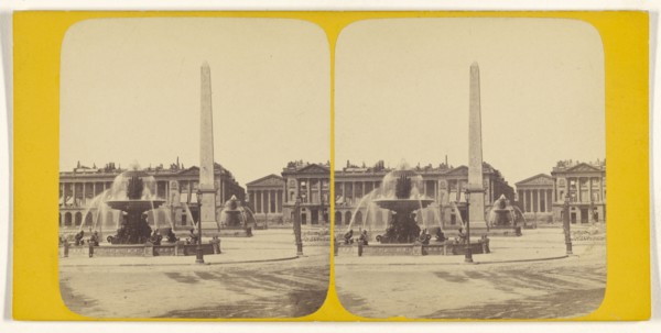 Place de la Concorde; French; about 1865; Albumen silver print
