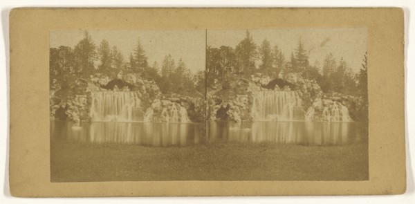Cascade au Bois de Boulogne; French; about 1865; Albumen silver print