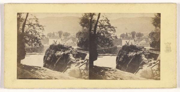 Vue prise au bourg de Sirot, Jura, French; about 1865; Albumen silver print