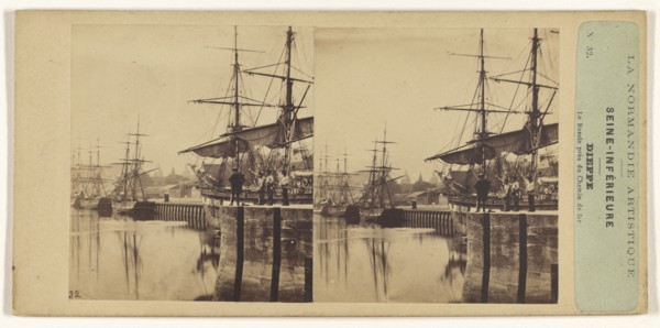 La Normandie Artistique. Seine-Inferieure. Dieppe. Le Bassin pres du Chemin de fer; French; about 1860; Albumen silver print