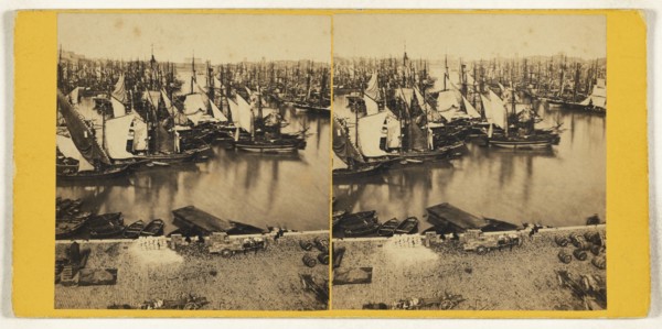 Vieux Bassin, Marseille, Attributed to Colle & Vernane; about 1865; Albumen silver print