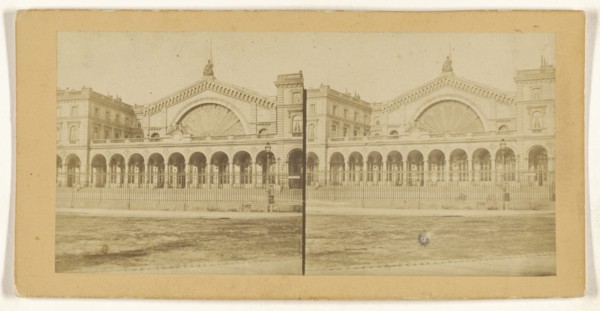 Gare de Strasbourg; French; about 1865; Albumen silver print