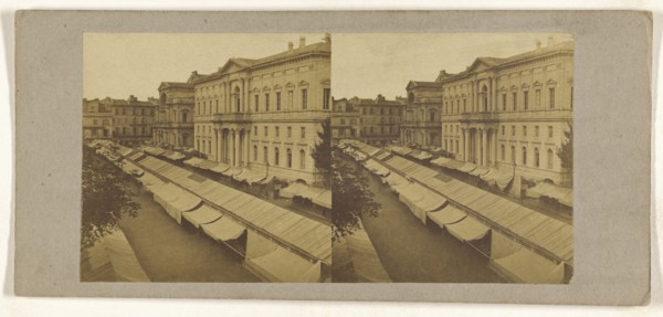 city, possibly German; German; about 1870; Albumen silver print
