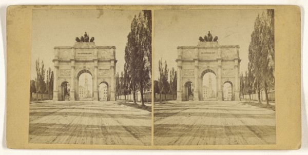 Munchen, Germany, Das Siegesthor; German; about 1870; Albumen silver print