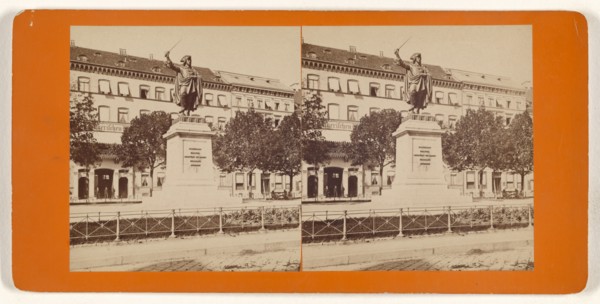 Munchen, Germany, Max Emanuel-Monument; German; about 1870; Albumen silver print