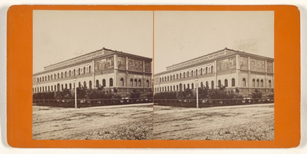 Munchen, Germany, Die neue Pyankothek; German; about 1870; Albumen silver print