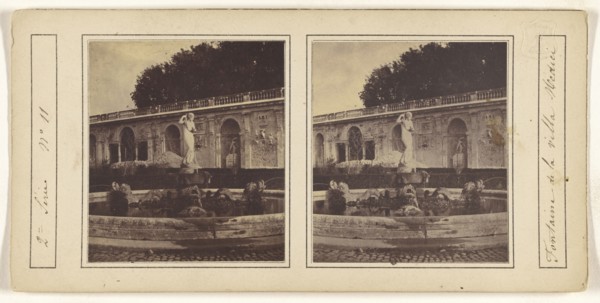 Fontaine de la villa Medici; Italian; about 1860; Albumen silver print