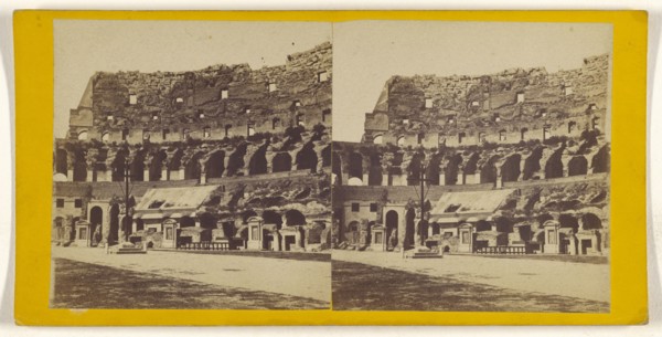 Rome. Interior of the Colosseum; Italian; about 1860; Albumen silver print