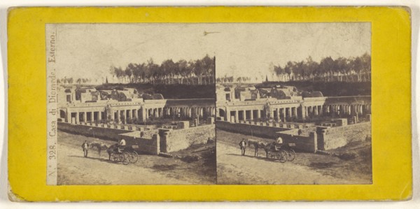 Casa di Diomede, Esterno; Italian; about 1860; Albumen silver print