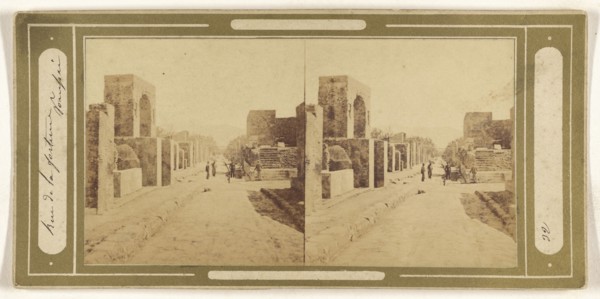 Rue de la fortune, Pompei; Italian; about 1865; Albumen silver print