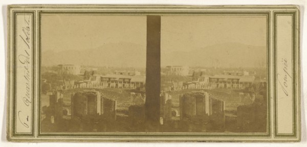 Le Quartier des Soldats, Pompeii; Italian; about 1865; Albumen silver print