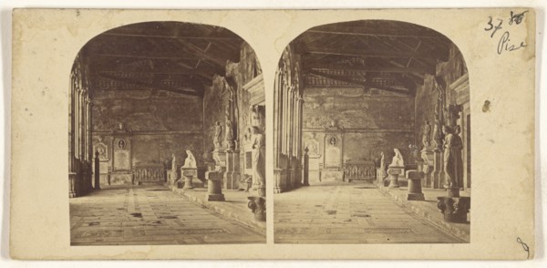 Campo Santo Galerie de l'Invisable(?, Pise; Italian; about 1865; Albumen silver print
