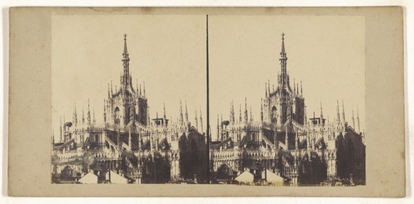 Il Duomo, Milan; Italian; about 1865; Albumen silver print